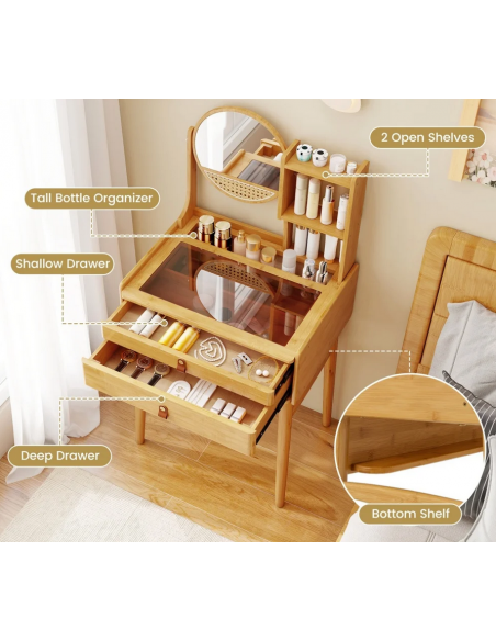 sminkebord makeup makeupbord sengebord natbord moderne design