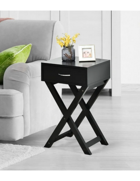 sengebord natbord sort moderne design