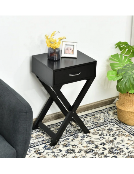 sengebord natbord sort moderne design
