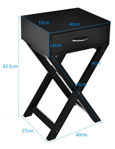 sengebord natbord sort moderne design 2