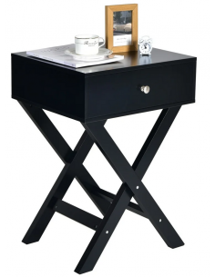 sengebord natbord sort moderne design