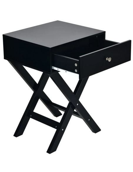 sengebord natbord sort moderne design