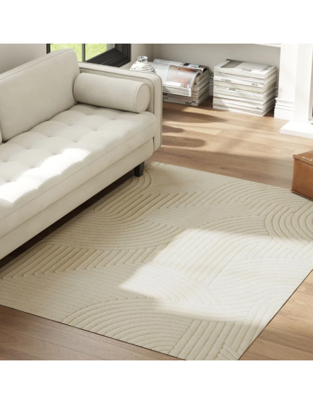 løst tæppe løse tæpper creme hvid beige