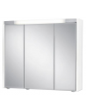 Spejlskab med LED lys og stikkontakt i MDF og metal H68 x B80 x D16,5 cm - Hvid