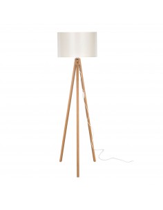 Gulvlampe træ tripod trefod 2