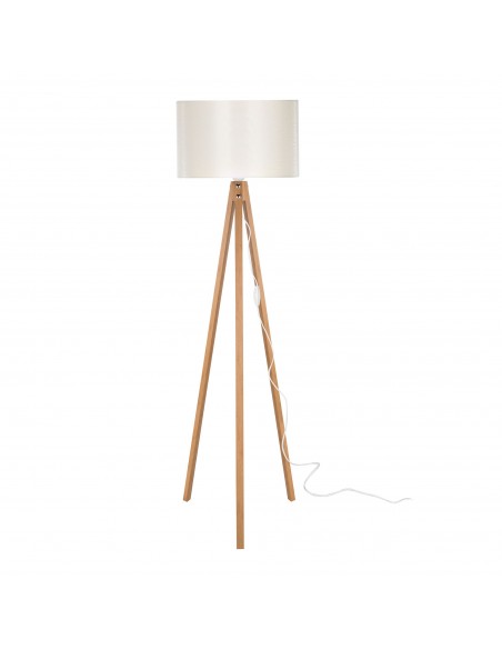 Gulvlampe træ tripod trefod