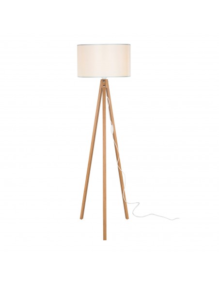 Gulvlampe træ tripod trefod