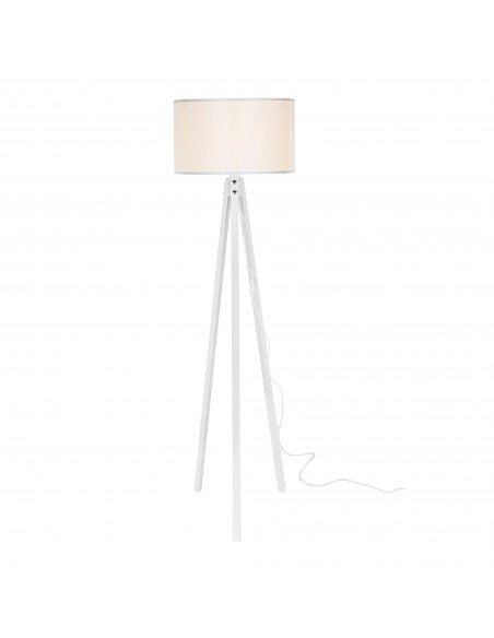 Gulvlampe træ tripod trefod hvid