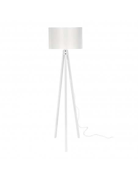 Gulvlampe træ tripod trefod hvid