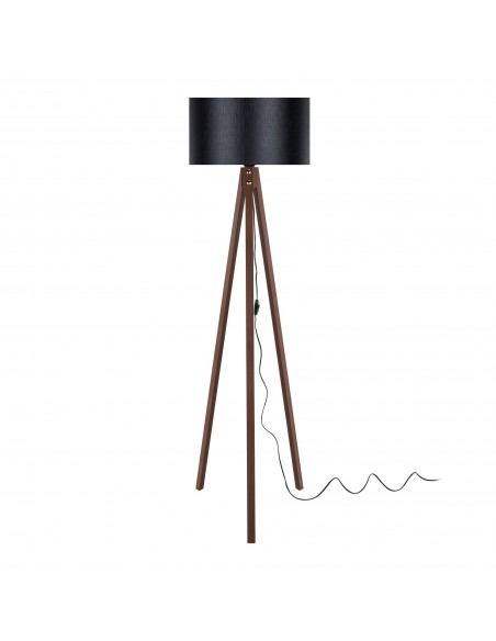 Gulvlampe træ tripod trefod moderne