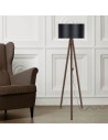 CHESTER Gulvlampe i MDF og polyester H136 cm 1 x E27 - Valnød/Sort