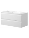 VENICE Komplet badmiljø i MDF og keramik H51 x B100,5 cm - Hvid højglans