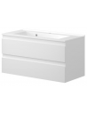 VENICE Komplet badmiljø i MDF og keramik H51 x B100,5 cm - Mat hvid