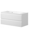 VENICE Komplet badmiljø i MDF og keramik H51 x B120,5 cm - Hvid højglans