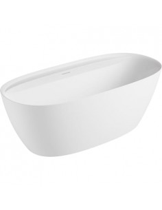 fritstående badekar mat hvid akryl sanitetsakryl 170