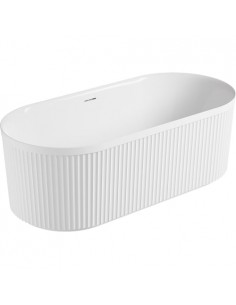 fritstående badekar mat hvid akryl sanitetsakryl 170