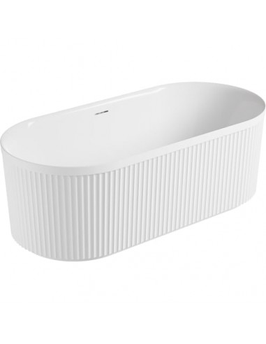 fritstående badekar mat hvid akryl sanitetsakryl 170