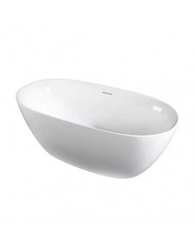 fritstående badekar 150 blank skinnende hvid akryl