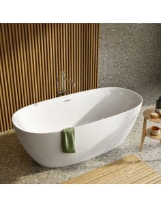 fritstående badekar 170 blank skinnende hvid akryl 2