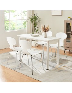 Spisebordsstole hvid træ nordisk skandinavisk dansk design træ billige kan stables 2