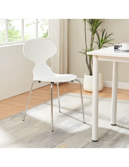 Spisebordsstole hvid træ nordisk skandinavisk dansk design træ billige kan stables