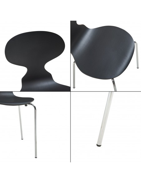 Spisebordsstole sort træ nordisk skandinavisk dansk design træ billige kan stables