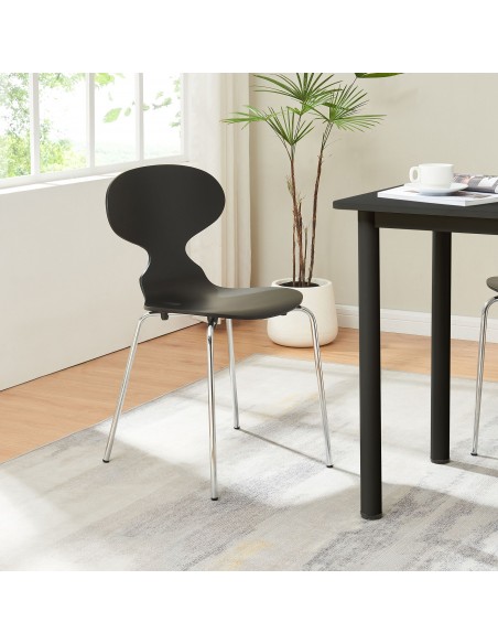 Spisebordsstole sort træ nordisk skandinavisk dansk design træ billige kan stables