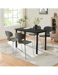 Spisebordsstole sort træ nordisk skandinavisk dansk design træ billige kan stables 2