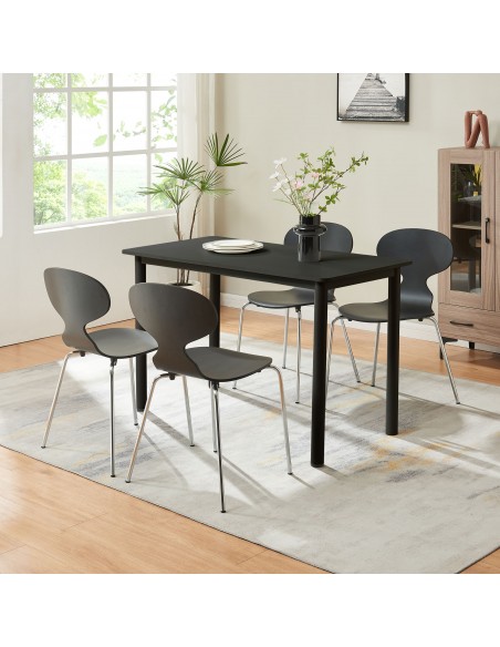 Spisebordsstole sort træ nordisk skandinavisk dansk design træ billige kan stables