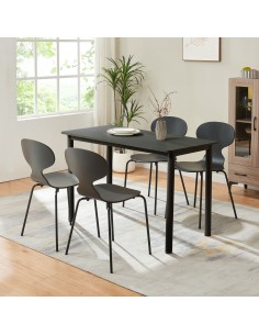 Spisebordsstole sorte træ nordisk skandinavisk dansk design træ billige kan stables 2