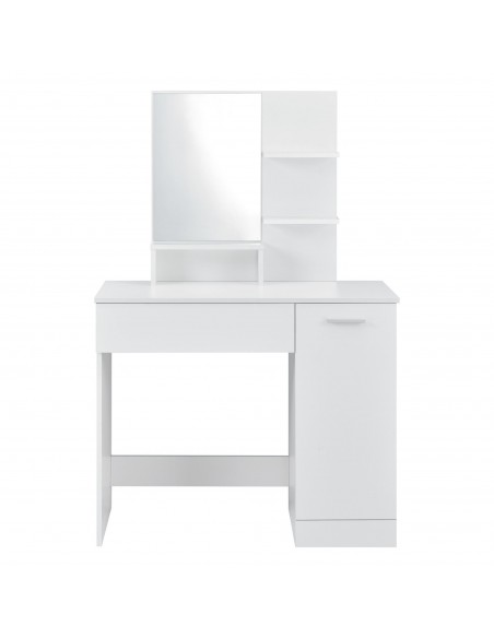 hvidt sminkebord moderne børn design med spejl og lys garderobe entre indretning træ