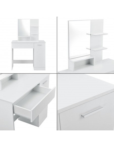 hvidt sminkebord moderne børn design med spejl og lys garderobe entre indretning træ