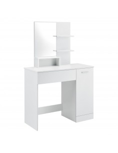 hvidt sminkebord moderne børn design med spejl og lys garderobe entre indretning træ