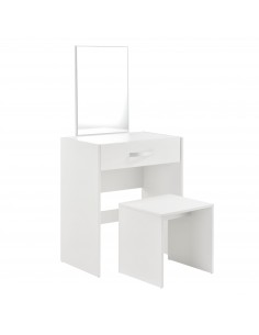 hvidt sminkebord moderne børn design med spejl og lys garderobe entre indretning træ