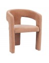 BIBI Spisebordsstol med armlæn i chenille H75 cm - Terracotta