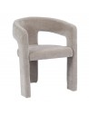 BIBI Spisebordsstol med armlæn i chenille H75 cm - Taupe