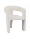 BIBI Spisebordsstol med armlæn i chenille H75 cm - Off-white