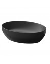 Bordmonteret oval håndvask i ROCKLITE-keramik 50 x 38 cm - Mat antracit