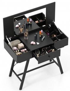 sort sminkebord moderne børn design med spejl garderobe entre indretning træ