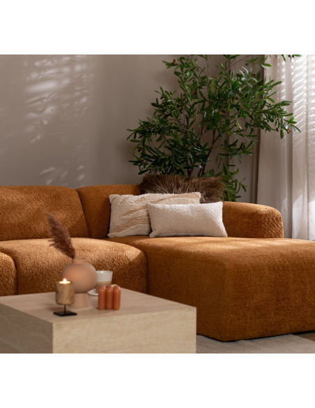 chaiselongsofa chaiselong sofa boucle højrevendt stof