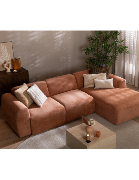 chaiselongsofa chaiselong sofa polyester højrevendt stof