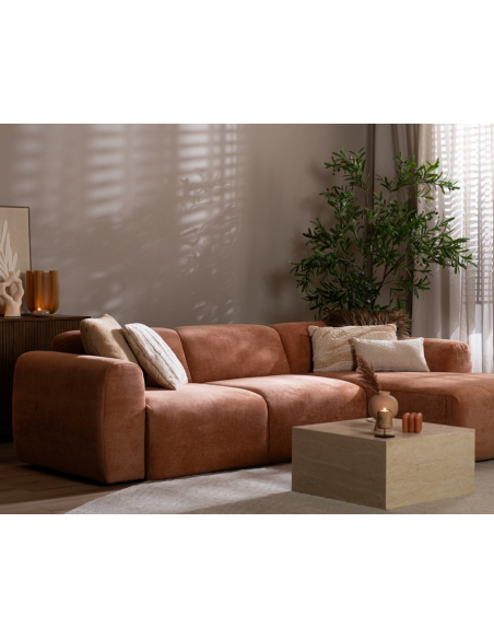 chaiselongsofa chaiselong sofa polyester højrevendt stof