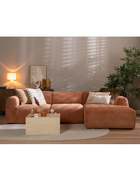 chaiselongsofa chaiselong sofa polyester højrevendt stof