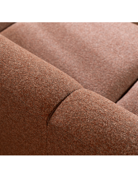 chaiselongsofa chaiselong sofa boucle højrevendt stof rød brun