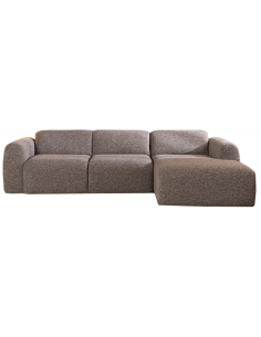 chaiselongsofa chaiselong sofa boucle højrevendt stof grå brun