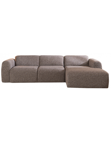 chaiselongsofa chaiselong sofa boucle højrevendt stof grå brun