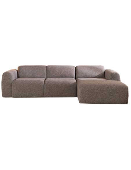chaiselongsofa chaiselong sofa boucle højrevendt stof grå brun