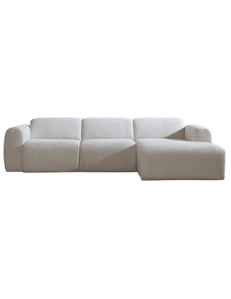 chaiselongsofa chaiselong sofa boucle højrevendt stof hvid beige