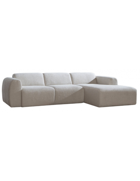 chaiselongsofa chaiselong sofa boucle højrevendt stof hvid beige