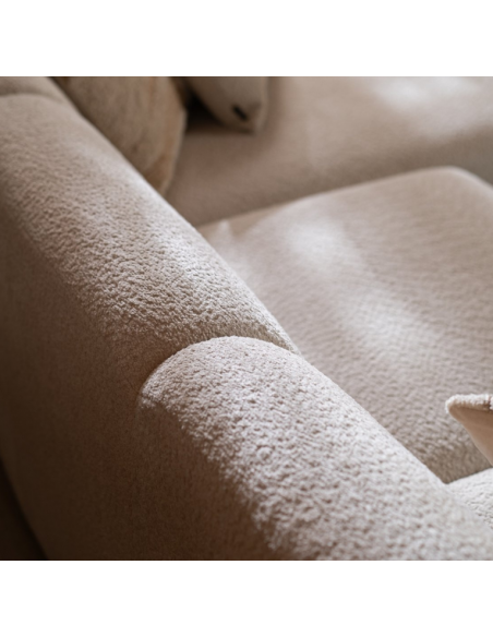 chaiselongsofa chaiselong sofa boucle højrevendt stof hvid beige
